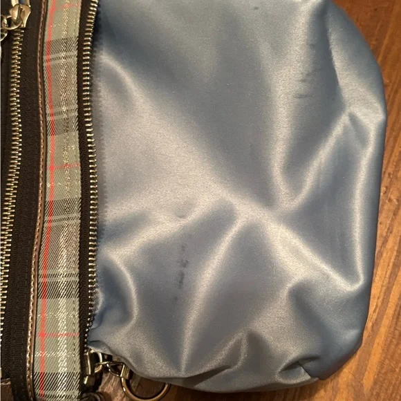 Coach Poppy Blue / Silver Tartan Plaid Crossbody Bag - Picture 8 of 12